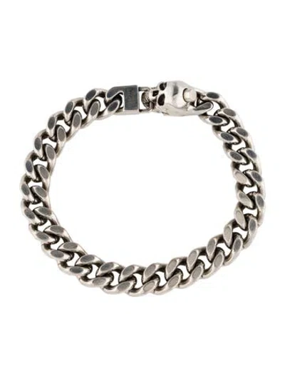 Pre-owned Alexander Mcqueen Skull Chain Bracelet, 7" In Multi