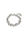 Alexander Mcqueen Skull Chain Bracelet In Gray