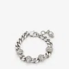 Alexander Mcqueen Skull Chain Bracelet In Palladium