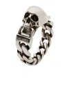 Alexander Mcqueen Skull Chain Ring In Multicolor