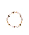 Alexander Mcqueen Skull-charm Bead Bracelet In Pink