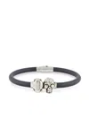 Alexander Mcqueen Skull-charm Bracelet In Black