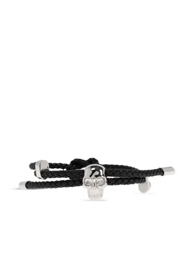 ALEXANDER MCQUEEN SKULL-CHARM BRAIDED BRACELET