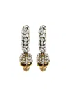 Alexander Mcqueen Skull-charm Hoop Earrings