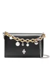 Alexander Mcqueen Small Chain-embellished Skull Shoulder Bag In Animal Print