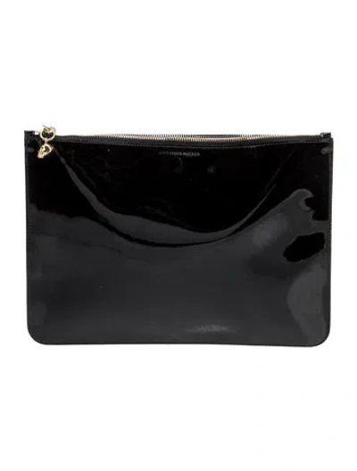 Pre-owned Alexander Mcqueen Skull Clutch In Black