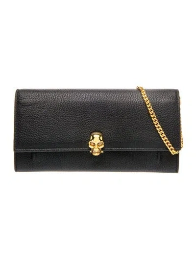 Pre-owned Alexander Mcqueen Skull Clutch In Black