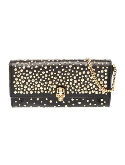 Pre-owned Alexander Mcqueen Skull Clutch In Black