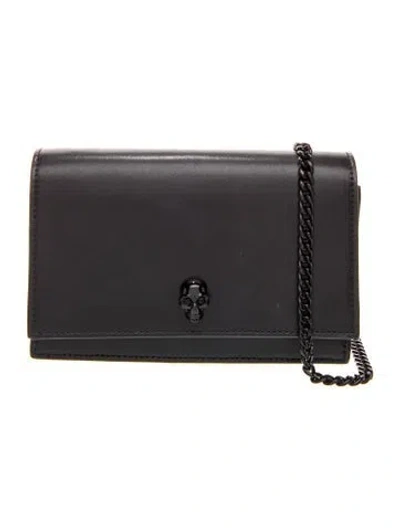 Pre-owned Alexander Mcqueen Skull Clutch In Black