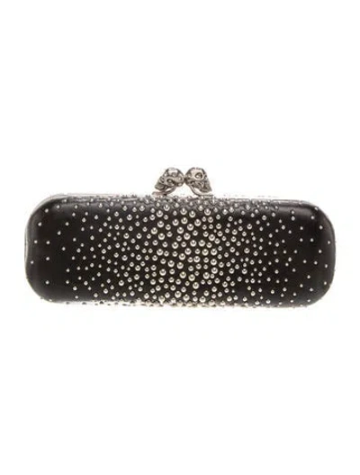 Pre-owned Alexander Mcqueen Skull Clutch In Black