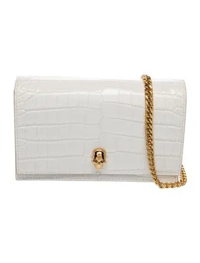 Pre-owned Alexander Mcqueen Skull Clutch In Blue