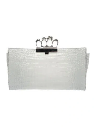 Pre-owned Alexander Mcqueen Skull Clutch In Green