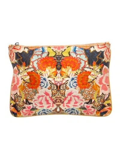Pre-owned Alexander Mcqueen Skull Clutch In Neutral