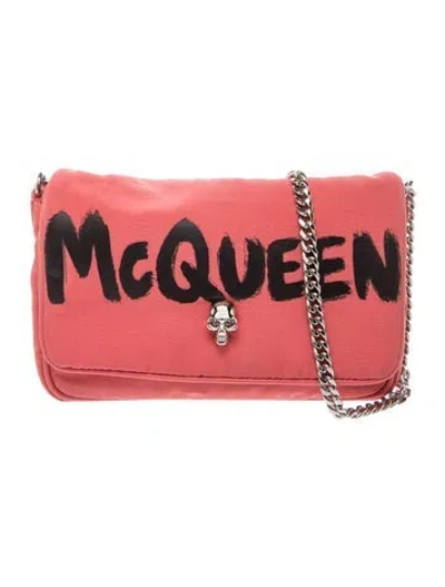 Pre-owned Alexander Mcqueen Skull Clutch In Pink