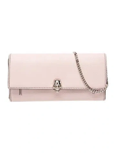 Pre-owned Alexander Mcqueen Skull Clutch In Pink