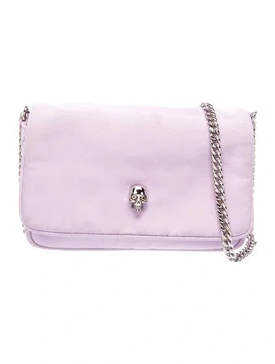 Pre-owned Alexander Mcqueen Skull Clutch In Purple