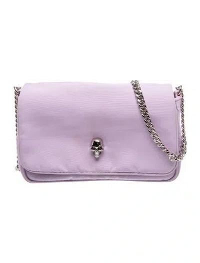 Pre-owned Alexander Mcqueen Skull Clutch In Purple