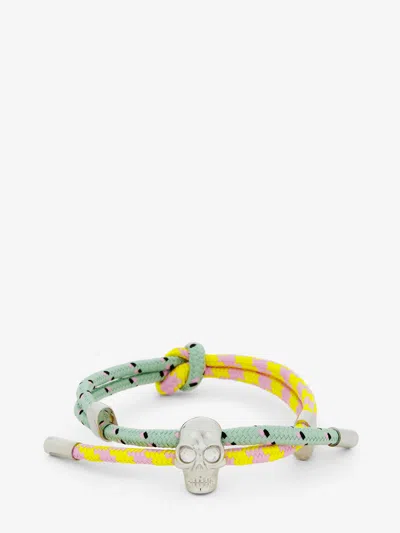 Alexander Mcqueen Skull Cord Bracelet In Multi
