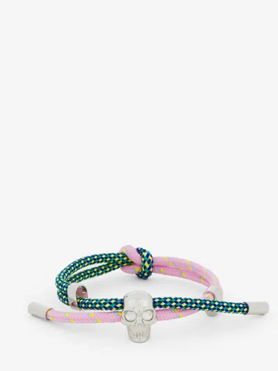 Alexander Mcqueen Skull Cord Bracelet In Multi