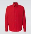 Alexander Mcqueen Skull Cotton Poplin Shirt In Red