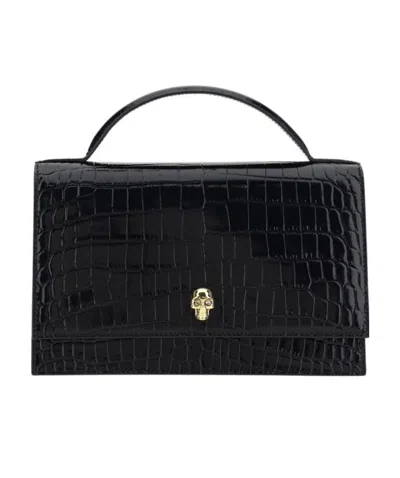 ALEXANDER MCQUEEN ALEXANDER MCQUEEN EMBOSSED SKULL MOTIF SHOULDER BAG