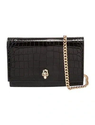 Pre-owned Alexander Mcqueen Skull Crossbody Bag In Black