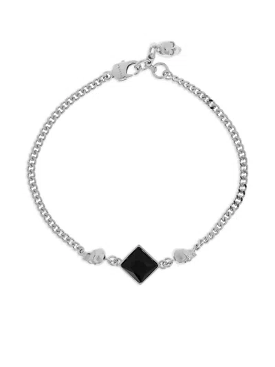 Alexander Mcqueen Skull Curb-chain Bracelet In Silver