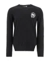 Alexander Mcqueen Skull Decal Knitted Sweater In Black