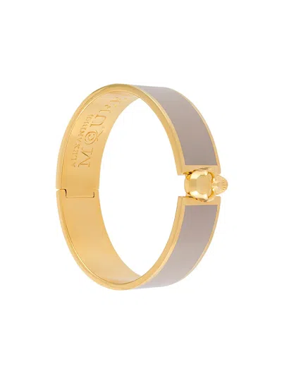 Alexander Mcqueen Skull Detail Bracelet In Gold