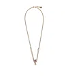 Alexander Mcqueen Skull-detail Chain Necklace In Yellow