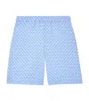 Alexander Mcqueen Skull Jacquard Shorts In Blue