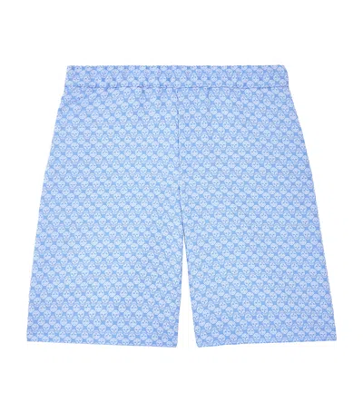 Alexander Mcqueen Skull-detail Shorts In Blue
