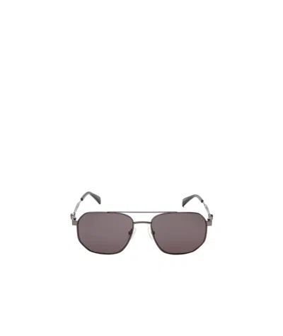 Alexander Mcqueen Skull Detailed Pilot Frame Sunglasses In Gray