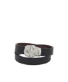 Alexander Mcqueen Skull Double Loop Bracelet In Black