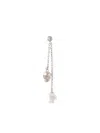 Alexander Mcqueen Skull Drop Earrings In Metallic