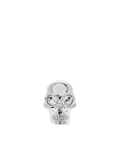 Alexander Mcqueen Skull Earring In Silver