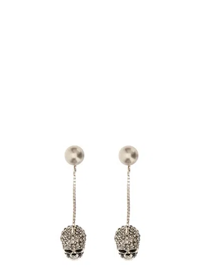 Alexander Mcqueen 'skull' Earrings In Gold