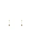 ALEXANDER MCQUEEN SKULL EARRINGS WITH PAVÉ AND CHAIN