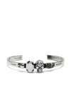 Alexander Mcqueen Skull-embellished Bracelet In Silver