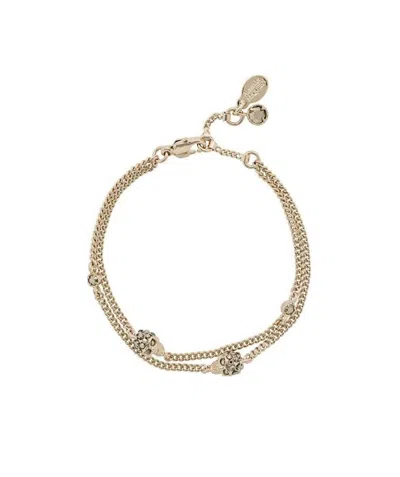Alexander Mcqueen Skull-embellished Bracelet In White