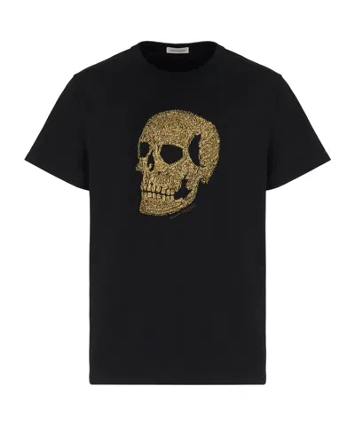 ALEXANDER MCQUEEN ALEXANDER MCQUEEN SKULL EMBELLISHED CREWNECK T-SHIRT