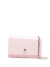 Alexander Mcqueen Skull-embellished Crocodile-effect Mini Bag In Pink