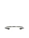 Alexander Mcqueen Skull-embellished Cuff Bracelet In Silver