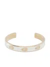 Alexander Mcqueen Skull Motif Open Cuff Bracelet Accessory In Neutral