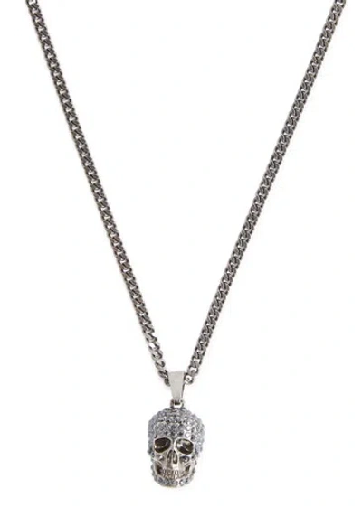 Alexander Mcqueen Skull-embellished Necklace In Metallic