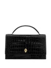 Alexander Mcqueen Alexander Mc Queen Skull Black Calf Leather Small Hand Bag In Black