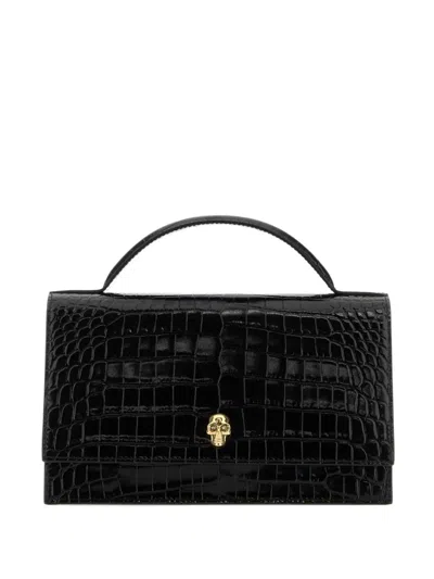 Alexander Mcqueen Skull-embellished Tote Bag In Black