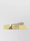 Alexander Mcqueen Crocodile-effect Leather Belt In Yellow