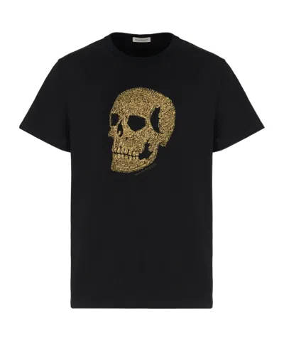 ALEXANDER MCQUEEN ALEXANDER MCQUEEN SKULL EMBROIDERED CREWNECK T-SHIRT