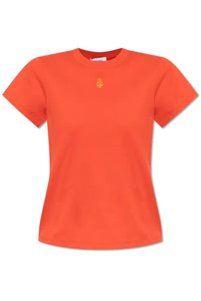 Alexander Mcqueen Cut & Sew T-shirt In Red